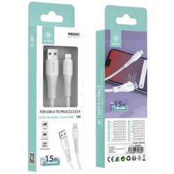 IKREA WB2002 CABLE DE DATOS LIGHTNING CARGA RAPIDA 15W 1M σε Λευκό