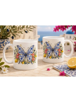 Προσωποποιημένη Κεραμική Κούπα Aegean Butterfly