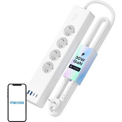 Meross MSP844(EU) smart fast charging power strip, 4 outlets + 2x USB-A + 2x USB-C (Matter)