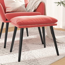vidaXL Υποπόδιο 45x29,5x35 εκ. Βελούδινο - Ροζ