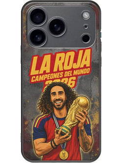 Θήκη La Roja Campeones del Mundo - Marc Cucurella iPhone 17 Pro Max Black TPU (Μαύρη Σιλικόνη)