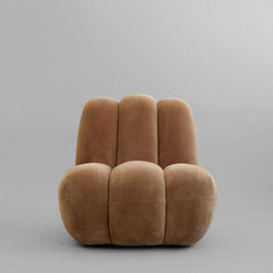 101 Copenhagen Toe Chair Πολυθρόνα Βελούδινη Μπεζ L70xW80xH72cm