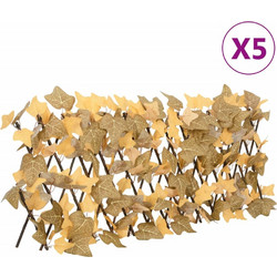 vidaXL Καφασωτό Επεκτ. Πορτοκαλί 5 Τεμ. 180x30 εκ. Τεχνητός Σφένδαμος - 180 x 30 cm