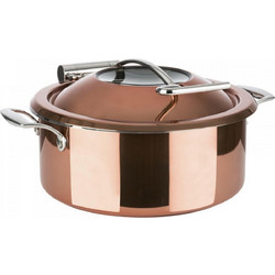 APS 12335 Chafing Dish ORBIT Επαγωγικό με Υδραυλικό Καπάκι, σε Χάλκινο Χρώμα, 4 lt (Aps) (12335)