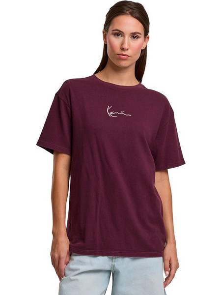 KARL KANI SIGNATURE OVERSIZED T-SHIRT KW261-024-2-RED Μπορντό