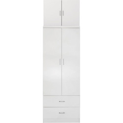 ΝΤΟΥΛΑΠΑ REINA HM21061.05 2ΦΥΛΛΗ ΜΕ ΠΑΤΑΡΙ & 2 ΣΥΡΤΑΡΙΑ-ΜΕΛΑΜΙΝΗ ΛΕΥΚΗ 80x42x241Υεκ