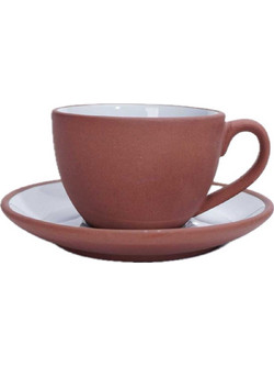 Yuk Φλυτζάνι Cappuccino 23cl & Πιάτο 15εκ Κεραμικό/Πορσελάνης Kumo Terra