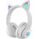 L550 Ασύρματα Bluetooth Παιδικά Ακουστικά Over Ear με Noise Canceling Λευκά