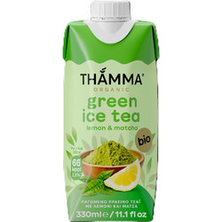 Βιολογικό Παγωμένο Πράσινο Τσάι Λεμόνι Thamma 330mL