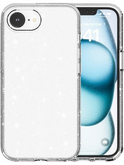 Θήκη TPU Σιλικόνης με Γκλίττερ για iPhone 16e / 17e - Διάφανο