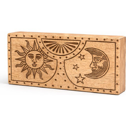 Sun - Moon Carved Crystal and Stone Box