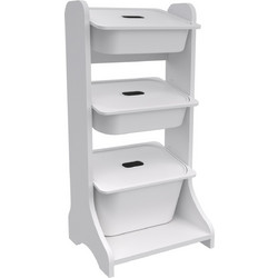 ΕΠΙΠΛΟ ΑΠΟΘΗΚΕΥΣΗΣ FRED HM18207.01 ΛΕΥΚΗ ΜΕΛΑΜΙΝΗ 44x35x90Υεκ