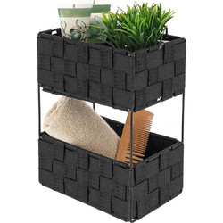 Ραφιέρα Μπάνιου Διπλή (20.5x13x28) T-D Black 84230103