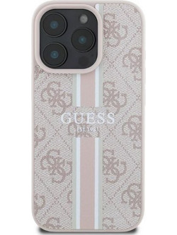 Guess Back Cover Πλαστικό / Δερμάτινο για iPhone 16 Pro - Ροζ