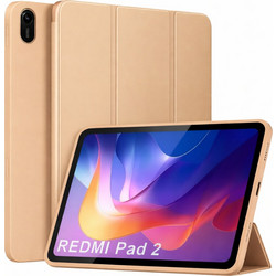 Θήκη Trifold Smart View και πίσω TPU για Xiaomi Redmi Pad 2 - Χρυσό