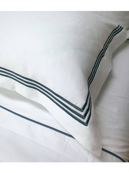 Μαξιλαροθήκη Three Lines New Satin Plain TC310 Cotton Blanc de Blanc (55x75) 1Τεμ