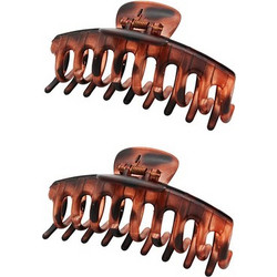 ROXXANI ROXXANI κλιπ μαλλιών RXN-0014, καφέ, 11cm, 2τμχ