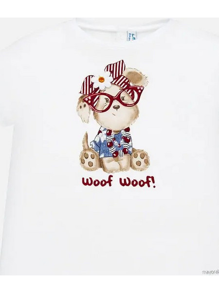 Mayoral Λευκό T-Shirt για Κορίτσι 20-01065-051