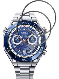 Hybrid Glass Huawei Watch Ultimate / Ultimate 2 Techsuit Nano Flex Full Face Αντιχαρακτικό Υβριδικό Γυαλί Προστασίας Οθόνης 2 Τεμάχια - Black (5949419361096)
