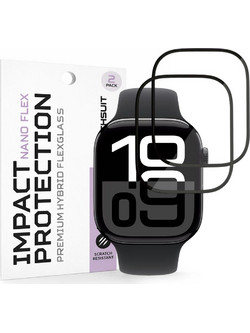Προστασία οθόνης Smartwatch Techsuit Nano Flex (2 pack) for Apple Watch 10 46mm / 11 46mm Black