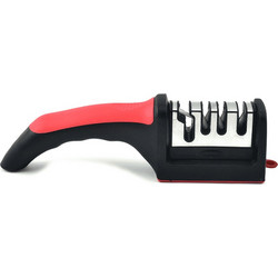 Ακονιστήρι μαχαιριών TOOL-0080, 4 επιπέδων, μαύρο + κόκκινο