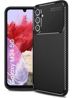 Ancus Autofocus Carbon Fiber Back Cover Black (Samsung Galaxy M34)