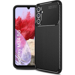 Ancus Autofocus Carbon Fiber Back Cover Black (Samsung Galaxy M34)