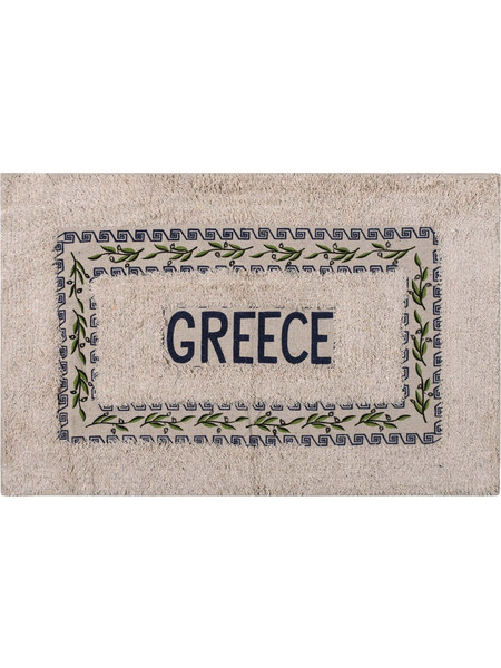 Πατάκι ελιά Greece (40cm x 60cm) μπλέ SilkFashion