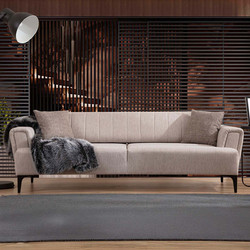 Τριθέσιος Καναπές-Κρεβάτι Hamlet - Beige 560Are2240 (95x77x230)