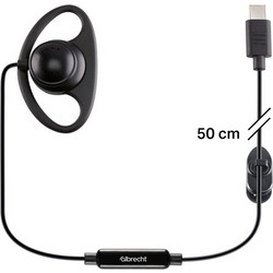 Albrecht D-earset Μικροφωνοακουστικό Earhook με Βύσμα USB-C και PTT