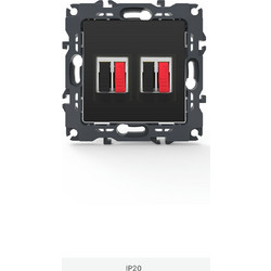 PRIME ΠΡΙΖΑ ΗΧΕΙΩΝ ΔΙΠΛΗ ΜΕ ΚΛΙΠ 36-230VAC IP20 MAT ΑΝΘΡΑΚΙ