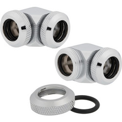 Corsair Hydro X Series XF Hardline OD Fitting 90 12mm Chrome 2-Pack CX-9052021-WW