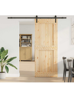 vidaXL Πόρτα Εσωτερική Συρόμενη Ξύλινη 90x210cm 3445308