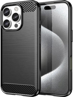 Forcell Carbon Θήκη Black (iPhone 16 Pro)