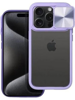 Forcell iPhone 13 Pro Max Θήκη Με Πλαίσιο Σιλικόνης Διάφανη - Purple