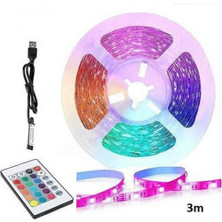 Ταινία LED RGB 3m USB (5V) με Τηλεχειριστήριο IP67 Andowl Q-DT30 SMD5050