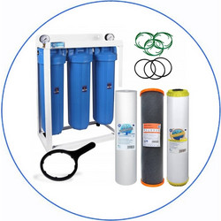 Aqua Filter BB203PS1STBLP Τριπλό Σύστημα Big Blue 20 για Ιζήματα, Μείωση Σκληρότητας και Χλώριο