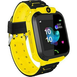 ACP Παιδικό Smartwatch με GPS και Καουτσούκ/Πλαστικό Λουράκι Ροζ Κίτρινο