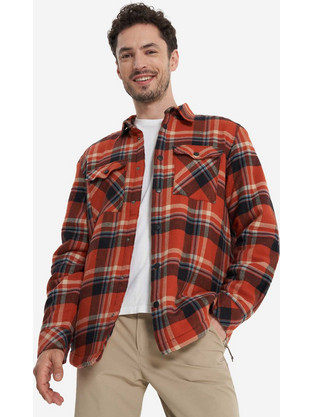 Outventure Travel Men's Padded Shirt Ανδρικό Πουκάμισο Κόκκινο