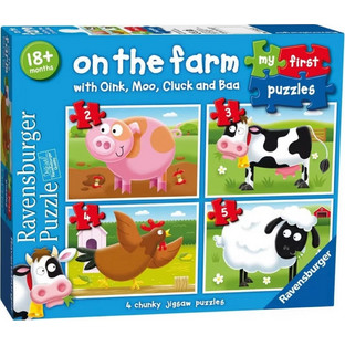 Παιδικό Puzzle Ravensburger My First Puzzles Στη Φάρμα 2 + 3 + 4 + 5 Κομμάτια