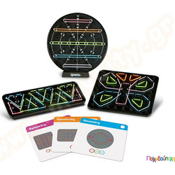 Learning Resources- Πίνακας κατασκευών με φωσφορούχα λαστιχάκια - Geo-Glow Art