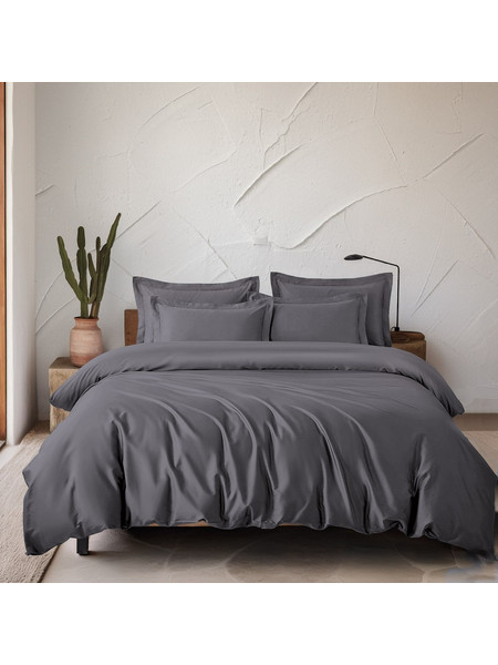 Σετ Πάπλωμα 235x250 Υπέρδιπλο Tencel Rythmos Glacier- Γκρι Καφέ