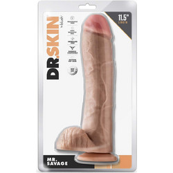 Blush Dr. Skin Mr. Savage Ρεαλιστικό Dildo με Βεντούζα & Όρχεις 28cm Flesh