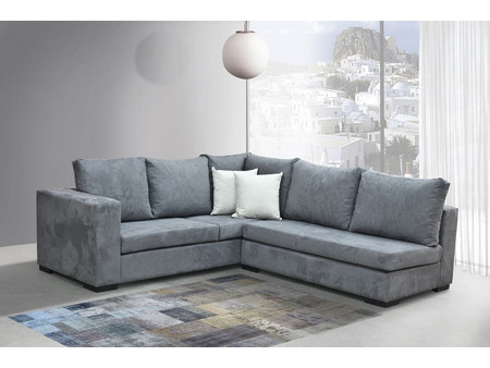 Γωνιακός Καναπές Λητώ Sofa Agora 230x240x90cm (Ξύλο-Ύφασμα) Με Επιλογή Υφάσματος