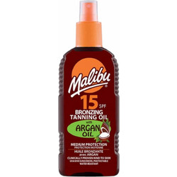 Malibu Bronzing Tanning Oil Argan Oil Spf15 200ml