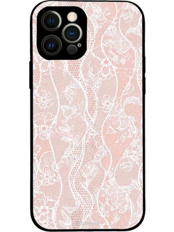 Sonique Diva Series Back Cover Ροζ Δαντέλα (iPhone 12 Pro)