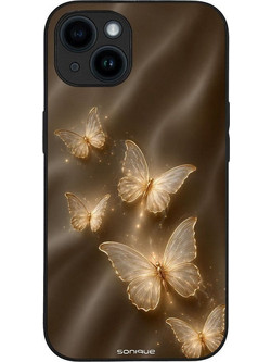 Sonique Diva Series Back Cover Gold Butterflies (iPhone 14)