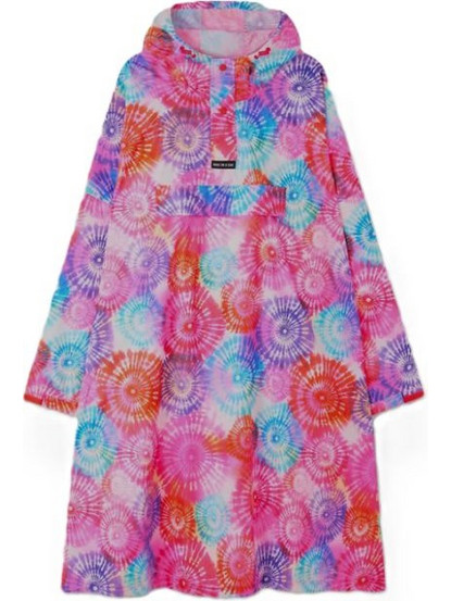 ΜΕΜΒΡΑΝΗ Target Dry Unisex Mac in a Sac Poncho Tie Dye