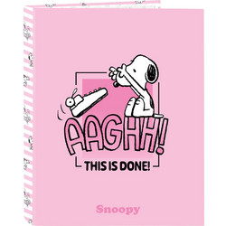Snoopy A4 cardboard 4 rings binder
