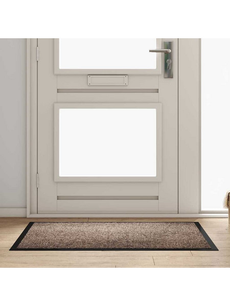 Χαλάκι Εξώπορτας Μπεζ 80 x 120 x 1.2 cm Ύφασμα τέντι 42013442